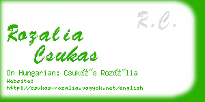 rozalia csukas business card